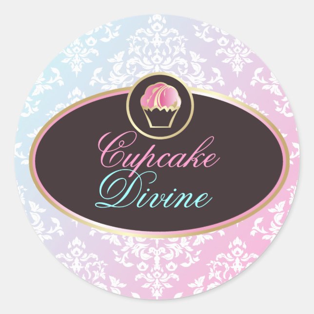 311 Cupcake Divine Dreamy Damask Sticker (Vorderseite)