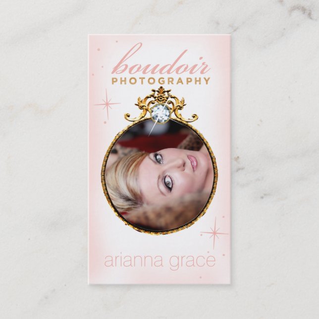 311 Diamant-Boudoir-Fotografie-Schablone Visitenkarte (Vorderseite)