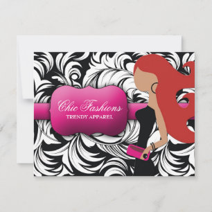 311-Fashionista-Geschenkkarte Roter Kopf