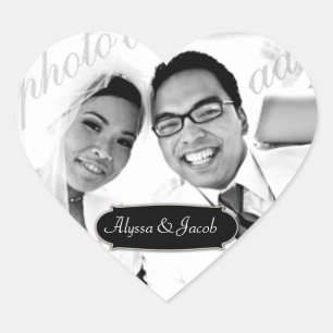 311-Foto-Aufkleber mit individualisierbarer Heart  Herz-Aufkleber