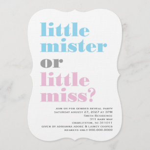 311 Gender Reveal Little Mister Little Miss Einladung