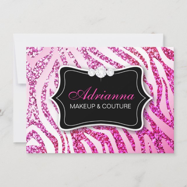 311 Glitzer Zebra Pink Geschenkgutschein (Vorderseite)