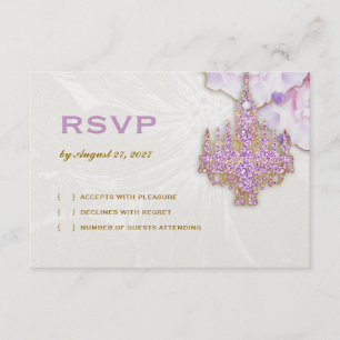311 Glitzy Lila Chandelier Metallic UAWG RSVP Karte