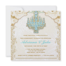 311 Glitzy Vintage Blaue Kronleuchter Metallisch