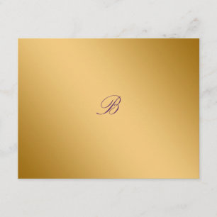 311-Golden diVine Eggplant Lila RSVP-Karte RSVP Karte
