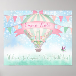 311 Hot Air Ballon Begrüßungszeichen Poster