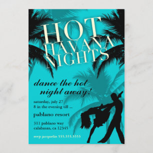 311 Hot Havanna Nights Aqua Black Einladung