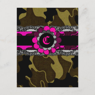 311-Hott Rosa Camouflage Einladung