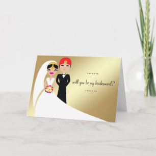 311 Indianerbraut in Weißgown Einladung