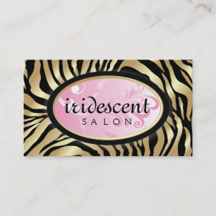 311-Iridescent goldener Zebra - Rosa Visitenkarte