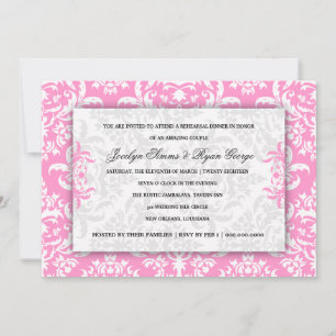 311 Jocelyn Pink Damask Einladung