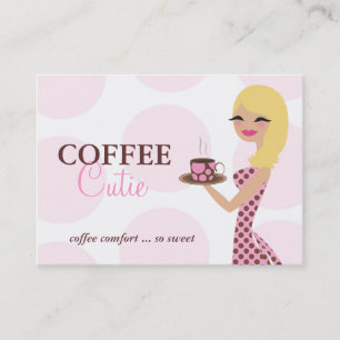 311 Kaffee-Süsse-blonde gewellte Visitenkarte