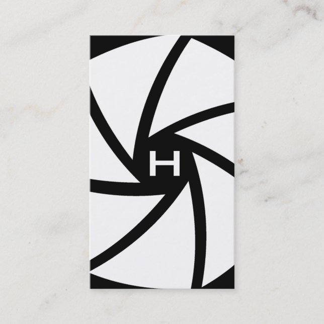 311-KAMERA-BEREIT | SCHWARZ UND WEISS VISITENKARTE (Vorderseite)