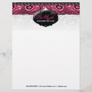 311-Lace De Luxe - rosa Diamanten Briefbogen