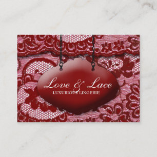 311 Lace de Luxe Rot Visitenkarte