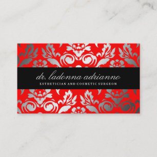 311 Ladonna Damast-Rouge Visitenkarte