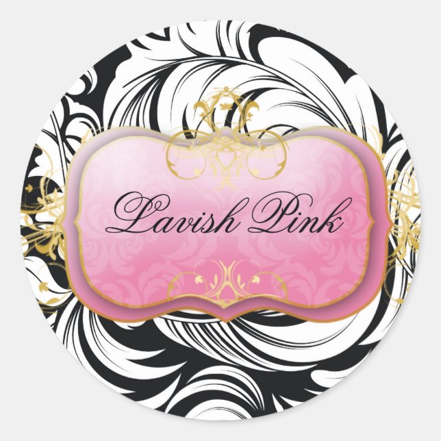 311-Lavish Pink Plate Black| Stickers (Vorderseite)