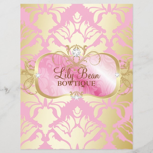 311 Lavish Pink Platter Golden Damask Flyer (Vorne)