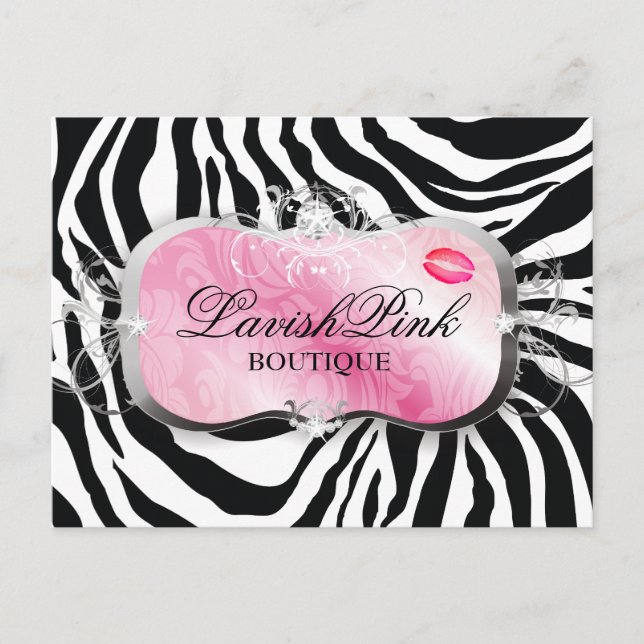 311 Lavish Pink Platter Wirbel & Lips Postkarte (Vorderseite)