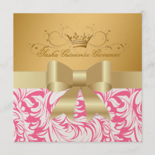 311-Lavishly goldene Babyparty Einladung