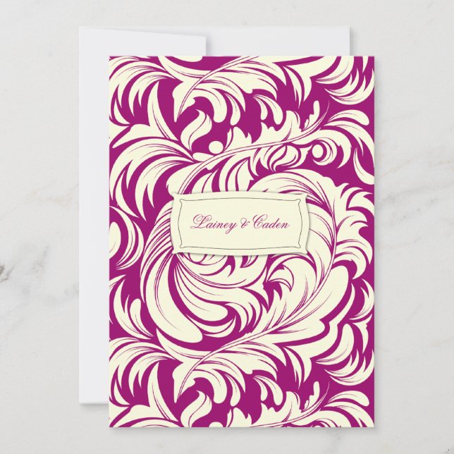 311-Lavishly Lainey Fuschia Einladung (Vorderseite)