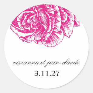 311-Le Plush Fleur - Hot Pink & Black Stickers