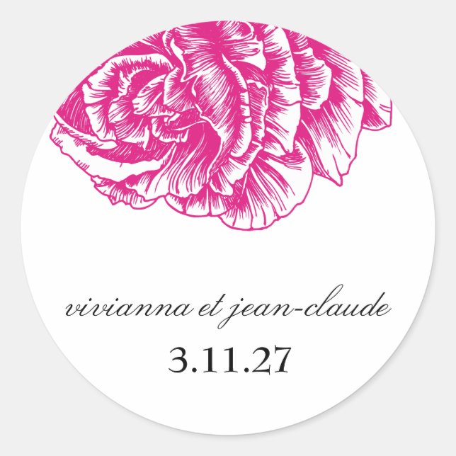 311-Le Plush Fleur - Hot Pink & Black Stickers (Vorderseite)