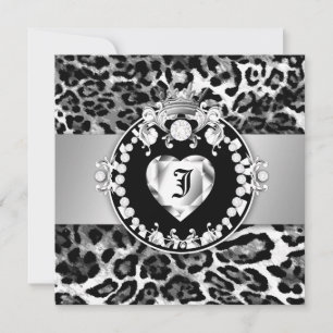 311 Leopard-Tique Kiss Queen of Hearts Sweet16 Einladung