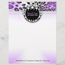 311 Leopard-Tique lila Briefkopf