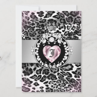311 Leopard-Tique Queen of Hearts 5.12x18.5 Einladung
