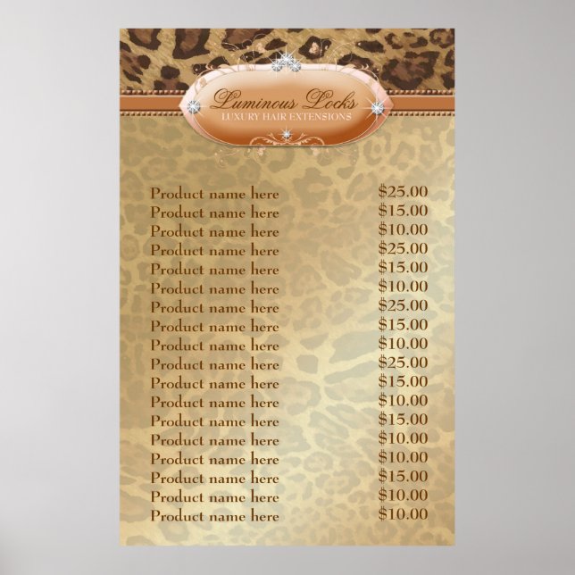 311 Leuchtender Leopard Poster (Vorne)