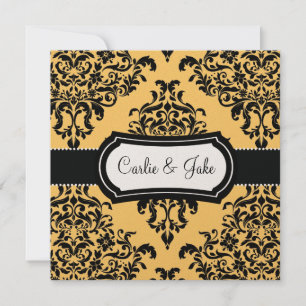 311 Lovey Dovey Damask Wedding Einladung Canary Ye