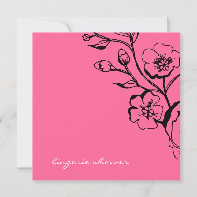 311-Lush Pink Lingerie Einladung (Vorderseite)