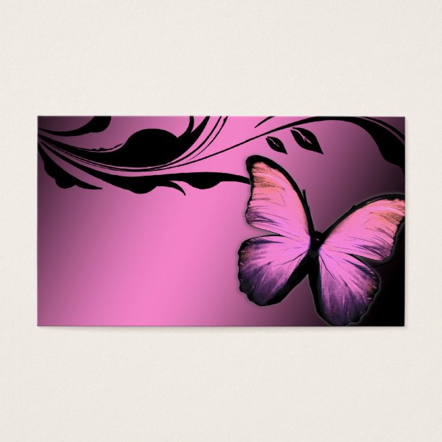 311 Lustrous Butterfly Pink Pout Name Card (Vorderseite)