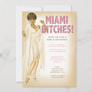 311 Miami Retro Pinup African American 5 Einladung