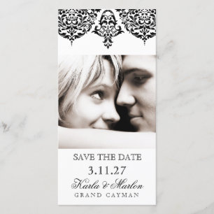 311 Mon Cherie Damask Black Save the Date