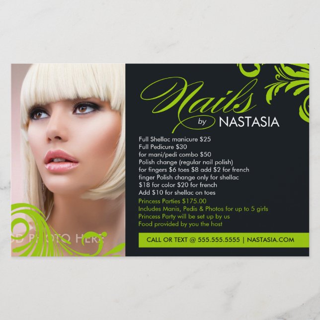 311 Nägel mit Flyer Lime Green (Vorne)
