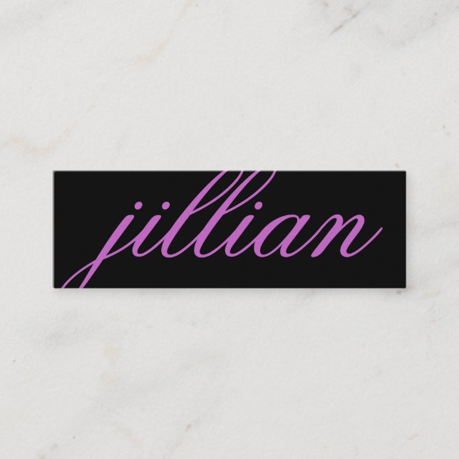 311 Name-Geschäfts-Karte lila Mini Visitenkarte (Vorderseite)