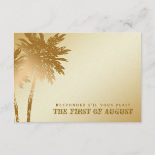 311-Paradise Found RSVP Golden Palms Metallic Karte