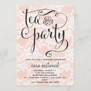 311 Pfirsich-Tee-Party Einladung
