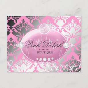 311 Pink-Fisch-Damaskasschimmer Rosa Postkarte