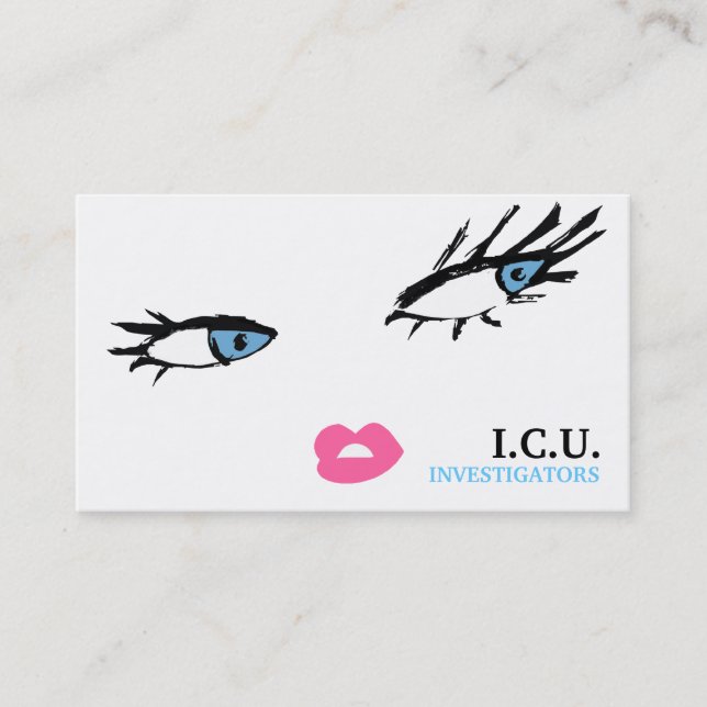 311 private Augen blau Visitenkarte (Vorderseite)