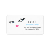 311 Private Eyes Blue Address Label