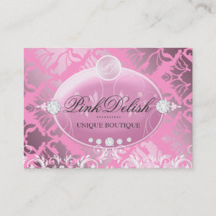 311 rosa Delish Monogramm-Rosa 3,5 x 2,5 Visitenkarte