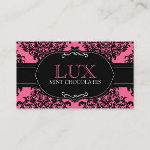 311 Rosen-rosa Lux-Damast Visitenkarte