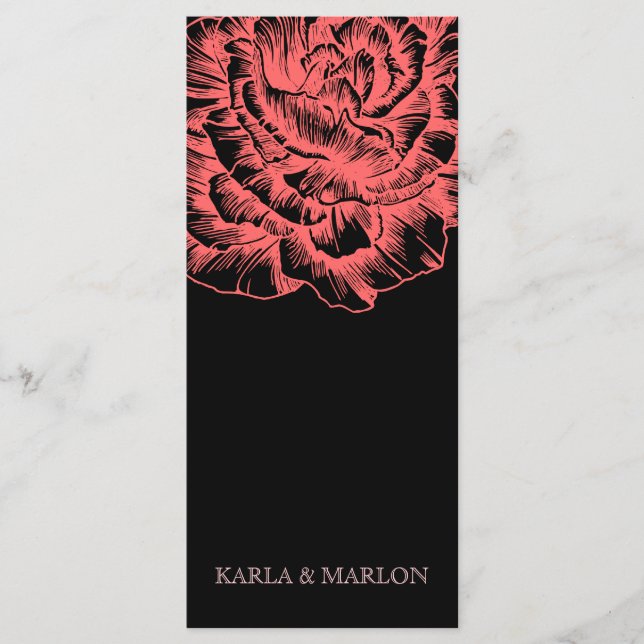 311 Ruffled Peony Coral Melon & Black Programm (Vorderseite)