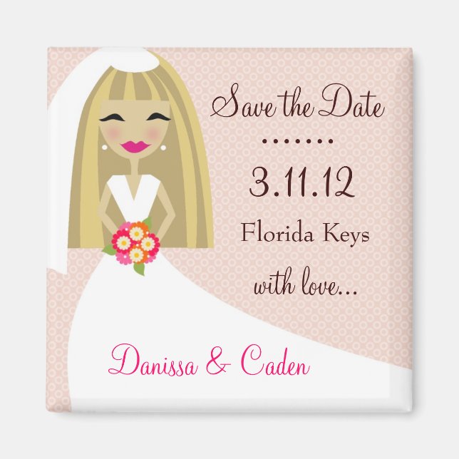311-SAVE THE DATE BLONDE-BRIDE MAGNET (Vorne)