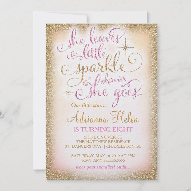 311 Sie  einen kleinen Spargel, wohin sie geht Einladung (Vorderseite)