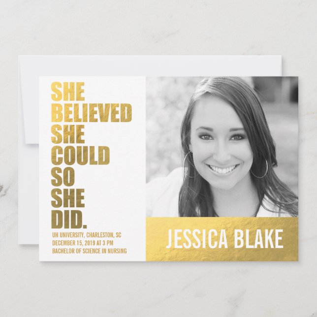 311 Sie glaubte, sie könne also Abschluss machen Ankündigung (Vorderseite)