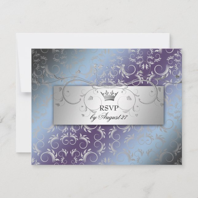 311-Silver Divine Hydrangea UAWG RSVP Karte (Vorderseite)